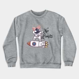 No Limits Bowhead Astronaut Rocket Surfing Crewneck Sweatshirt